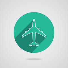 Airplanes flat icons