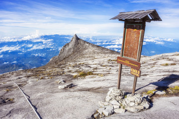 Mount Kinabalu South Peak in Sabah, Borneo, Malaysia.