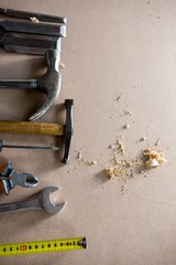 Obraz premium Tools and equipment used for carpentry