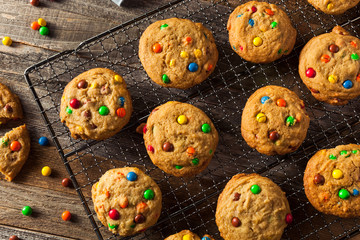 Homemade Candy Coated Chocolate Chip Cookies