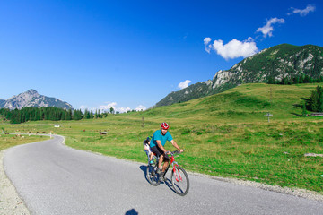 Bicycle trip in the mountains.