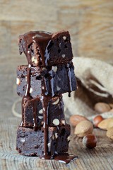 Homemade chocolate brownie