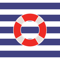 Naklejka premium icon lifeline on striped background