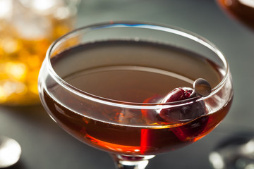 Homemade Rye Bourbon Manhattan