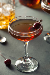 Homemade Rye Bourbon Manhattan