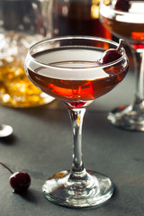 Homemade Rye Bourbon Manhattan