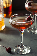 Homemade Rye Bourbon Manhattan