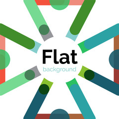 Colorful connected lines on white - abstract background