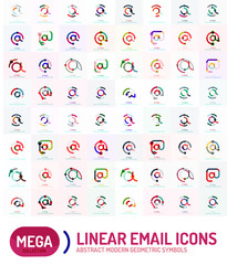 Naklejka premium Mega set of email logos