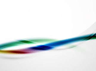 Fototapeta premium Rainbow color glossy silk elegant wave