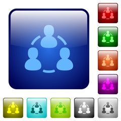 Color online users glass buttons