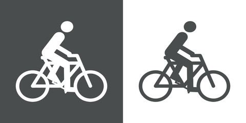 Icono plano ciclista