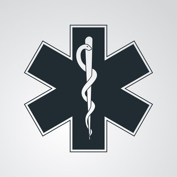 Icono plano simbolo medicina en fondo degradado #1