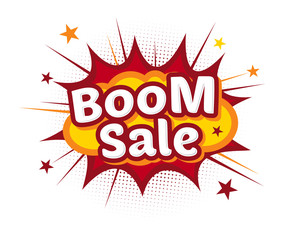 Comic Boom Sale Bang Cartoon Exsplosion