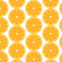 Obraz premium Oranges pattern. Slices of orange