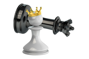 chess, winner concept. 3D rendering