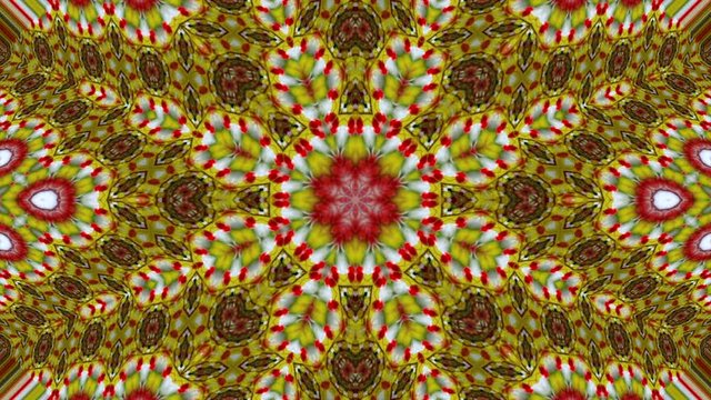 Amazing kaleidoscopic colored pattern with extremely complex structure. Excellent animated scaly background in full HD. Adorable trembling crystal visuals for wonderful decorative intro