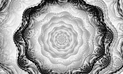 Fototapeta premium Abstract wallpaper. Abstract fractal. Fractal art background for creative design. Decoration for wallpaper desktop, poster, cover booklet, card. Psychedelic. Print for clothes, t-shirt.