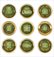 Quality golden badges and labels collection