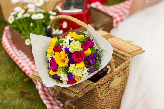 Picnic in the spring park