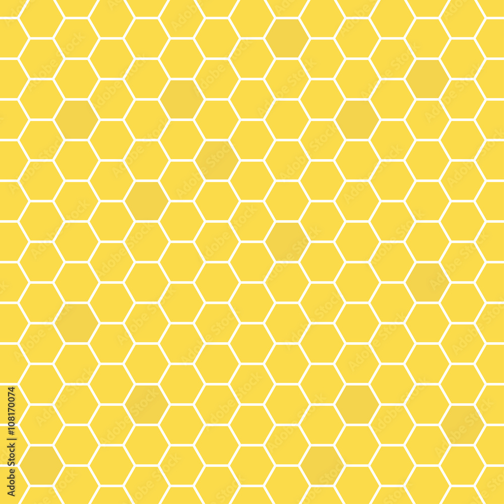 Canvas Prints honeycomb yellow colored grid stylish abstract background