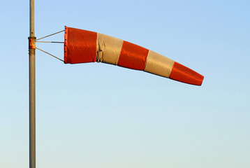 Windsock near the helipad in the Aland Islands, Finland.