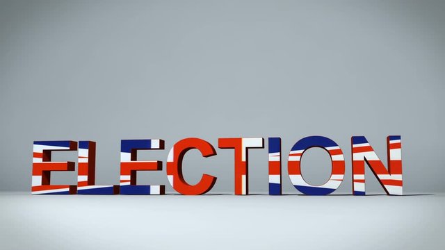 British Flag raises to reveal Election text