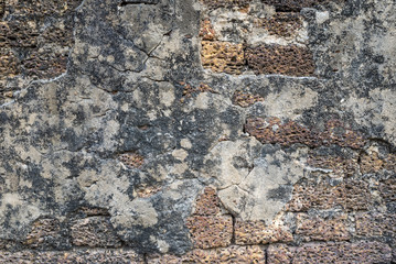 Old brick wall of ancient temple vintage style 