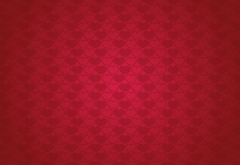 Vector Valentine's day background with different hearts