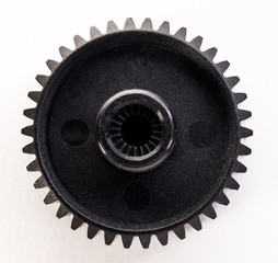 plastic gear on a white background