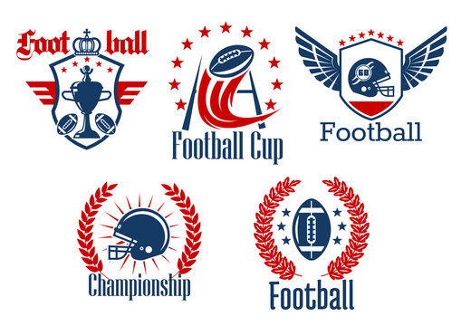 American football heraldic sporting symbols