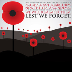 Remembrance Day card in vector format.