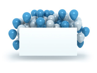 Birthday card and balloons