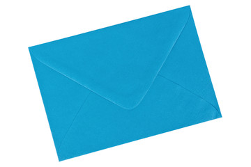 Blue envelope on a white background