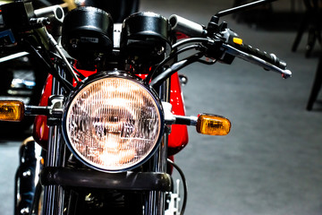 Fototapeta premium vintage classic Motorcycle head light
