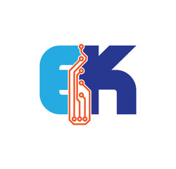 ek logotype simple tech
