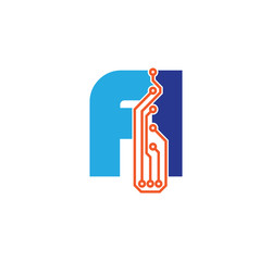 fi logotype simple tech