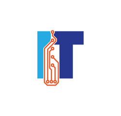 it logotype simple tech