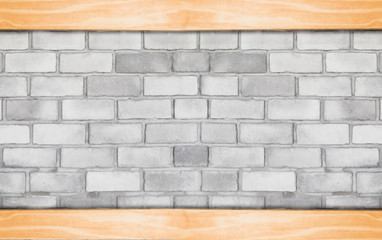 Raw concrete wall with wood edge