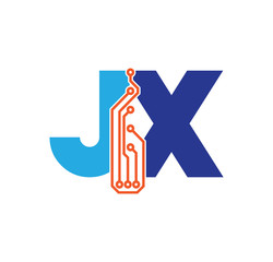 jx logotype simple tech
