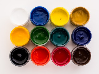 gouache on a white background