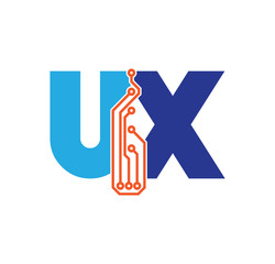 ux logotype simple tech