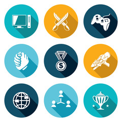 eSports Icons Set. Vector Illustration.