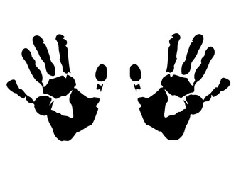 hand print vector