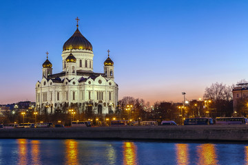 Fototapeta na wymiar Cathedral of Christ the Saviour,Moscow,Russia