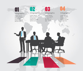 Business meeting with Modern infographic