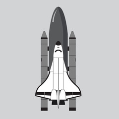 Space Shuttle illustration isolated on gray