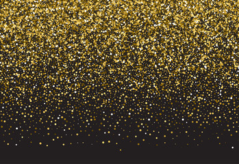 Vector background with gold glitter. 