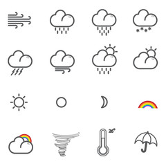 Obraz premium Weather icons set