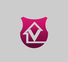 Letter V logo icon design template elements
